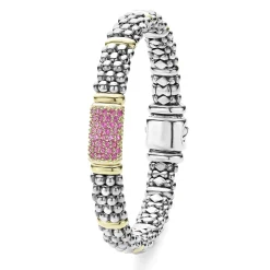 Online Pink Sapphire Caviar Bracelet | 9Mm Gemstones