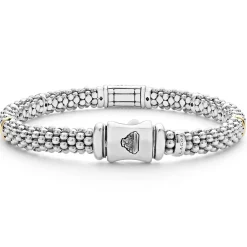 Fashion Pink Sapphire Caviar Bracelet | 6Mm Gemstones