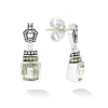 Store Prasiolite Drop Earrings Two-Tone