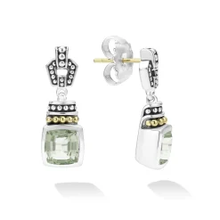 Store Prasiolite Drop Earrings Two-Tone