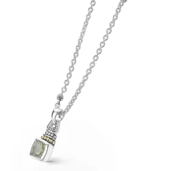 Best Prasiolite Pendant Necklace Two-Tone