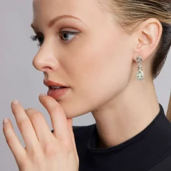 Shop Prasiolite Tear Drop Earrings Gemstones