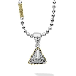 Best Sale Pyramid Diamond Pendant Necklace Two-Tone