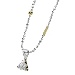 Best Sale Pyramid Diamond Pendant Necklace Two-Tone