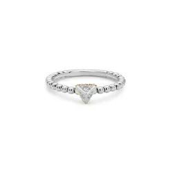 Store Pyramid Diamond Ring Two-Tone