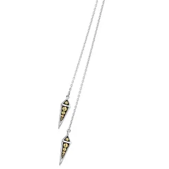 Best Sale Pyramid Lariat Necklace Two-Tone
