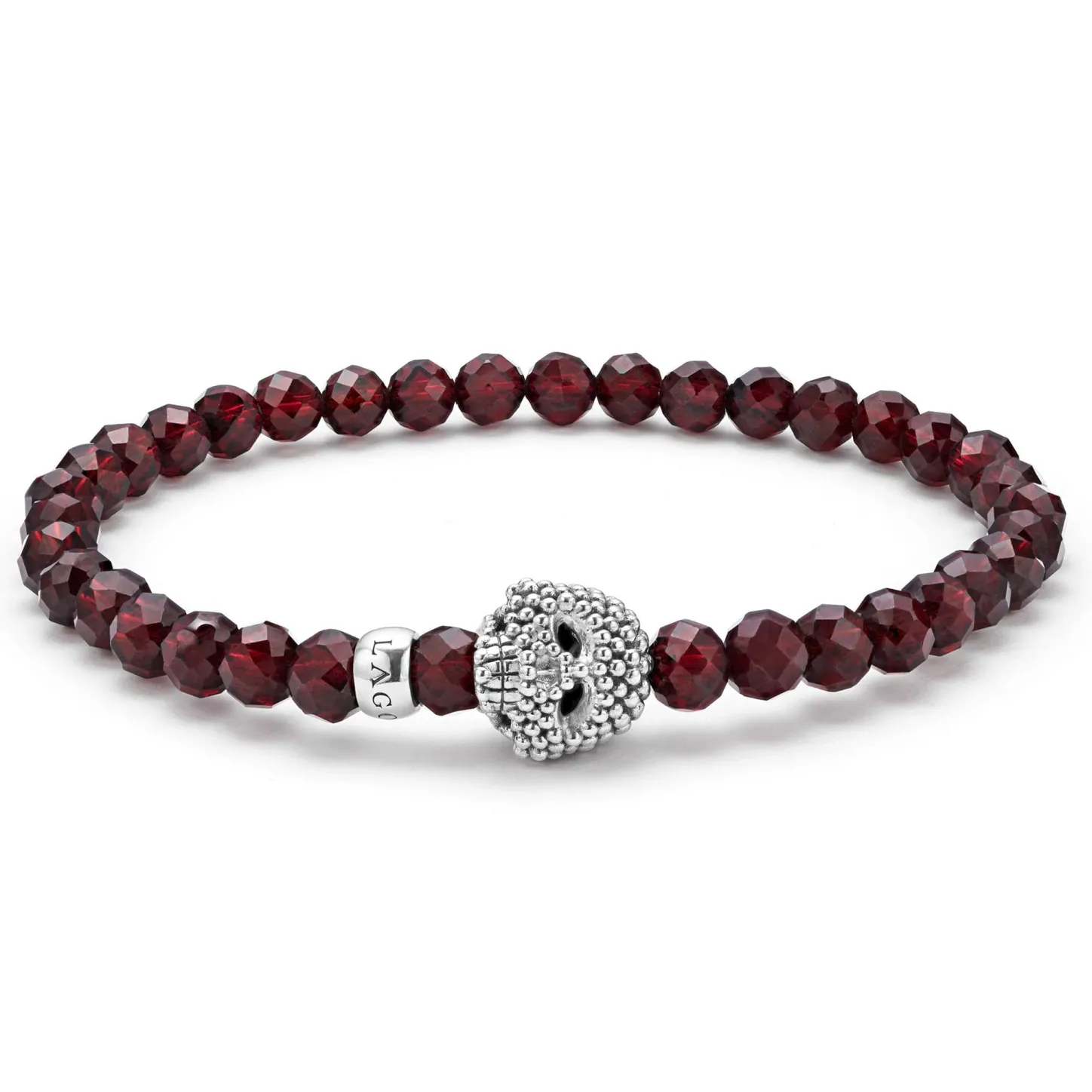 Cheap Red Garnet Skull Bracelet Gemstones