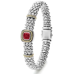 Shop Rhodolite Garnet Caviar Bracelet | 9Mm Gemstones