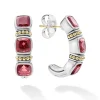 Fashion Rhodolite Garnet Hoop Earrings Gemstones