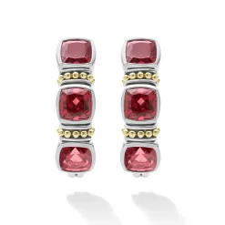 Fashion Rhodolite Garnet Hoop Earrings Gemstones