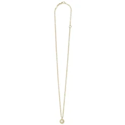 Best Sale Round Mother Of Pearl Pendant Necklace Gold