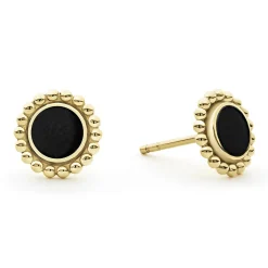 Hot Round Onyx Stud Earrings Gemstones