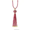 Cheap Ruby And Diamond Tassel Pendant Necklace Gemstones