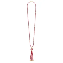 Cheap Ruby And Diamond Tassel Pendant Necklace Gemstones