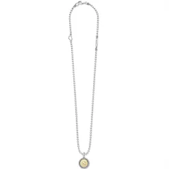 Store S Initial Charm Necklace Two-Tone