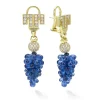 Outlet Sapphire Diamond Drop Earrings Gold