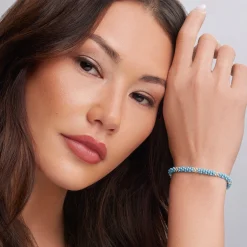 Clearance Seven Silver Station Ceramic Bracelet | 5Mm Silver