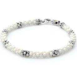 Sale Seven Silver Station Ceramic Bracelet | 5Mm Two-Tone