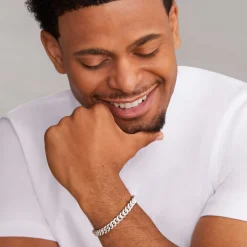 Online Silver Curb Chain Bracelet | 8Mm Bracelets