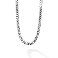 Store Silver Curb Chain Necklace | 8Mm Necklaces & Chains