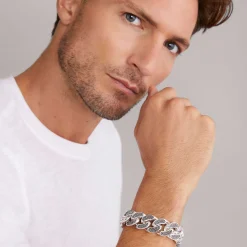 New Silver Curb Link Bracelet | 19Mm Bracelets