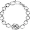 Fashion Silver Love Knot Link Bracelet Silver