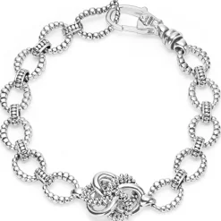 Fashion Silver Love Knot Link Bracelet Silver