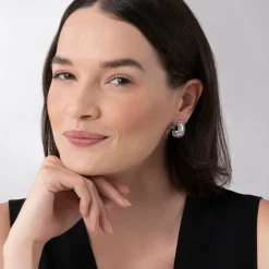 Discount Silver Station Caviar Huggie Earrings Huggie Earrings