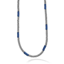 Store Silver Station Ceramic Beaded Necklace 3Mm Silver