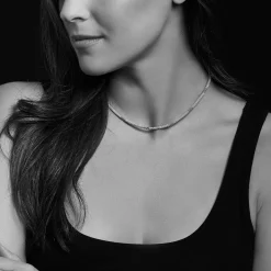 Best Silver Station Ceramic Beaded Necklace 3Mm Silver