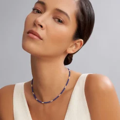 Shop Silver Station Ceramic Beaded Necklace | 3Mm Silver