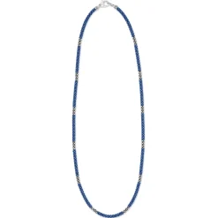 New Silver Station Ceramic Beaded Necklace 3Mm Silver