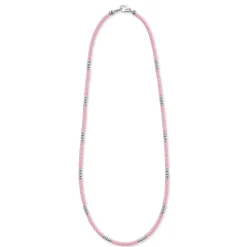 Store Silver Station Ceramic Beaded Necklace | 3Mm Silver