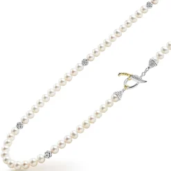 Cheap Silver Station Pearl Necklace Necklaces & Chains