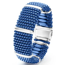 New Silver Station Statement Ceramic Caviar Bracelet | 23Mm Two-Tone