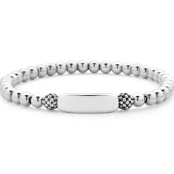 Clearance Silver Station Stretch Bead Bracelet Silver