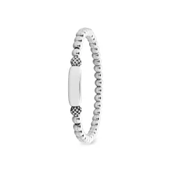 Clearance Silver Station Stretch Bead Bracelet Silver