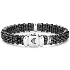 Best Single Station Ceramic Diamond Bracelet | 9Mm Silver
