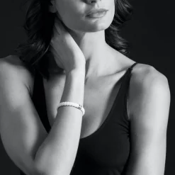 Hot Single Station Ceramic Diamond Bracelet | 9Mm Diamonds