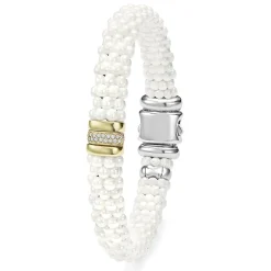 Hot Single Station Ceramic Diamond Bracelet | 9Mm Diamonds