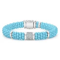 Shop Single Station Ceramic Diamond Bracelet | 9Mm Silver