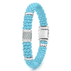 Shop Single Station Ceramic Diamond Bracelet | 9Mm Silver