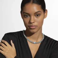 Fashion Single Station Diamond Caviar Necklace Diamonds