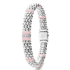 New Single Station Diamond Caviar Bracelet | 9Mm Caviar Bracelets