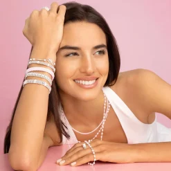 New Single Station Diamond Caviar Bracelet | 9Mm Caviar Bracelets