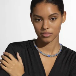 Fashion Single Station Diamond Caviar Necklace Two-Tone