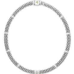 Fashion Single Station Diamond Caviar Necklace Diamonds