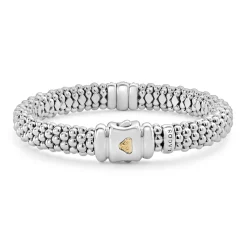 Fashion Single Station Diamond Caviar Bracelet | 9Mm Two-Tone