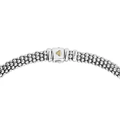 Cheap Single Station Diamond Caviar Necklace Two-Tone