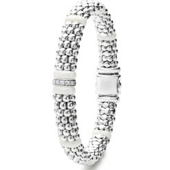 Cheap Single Station Diamond Caviar Bracelet | 9Mm Caviar Bracelets